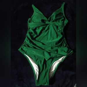 Vibrant Green One-Piece Swimsuit Lining (New No Tag)